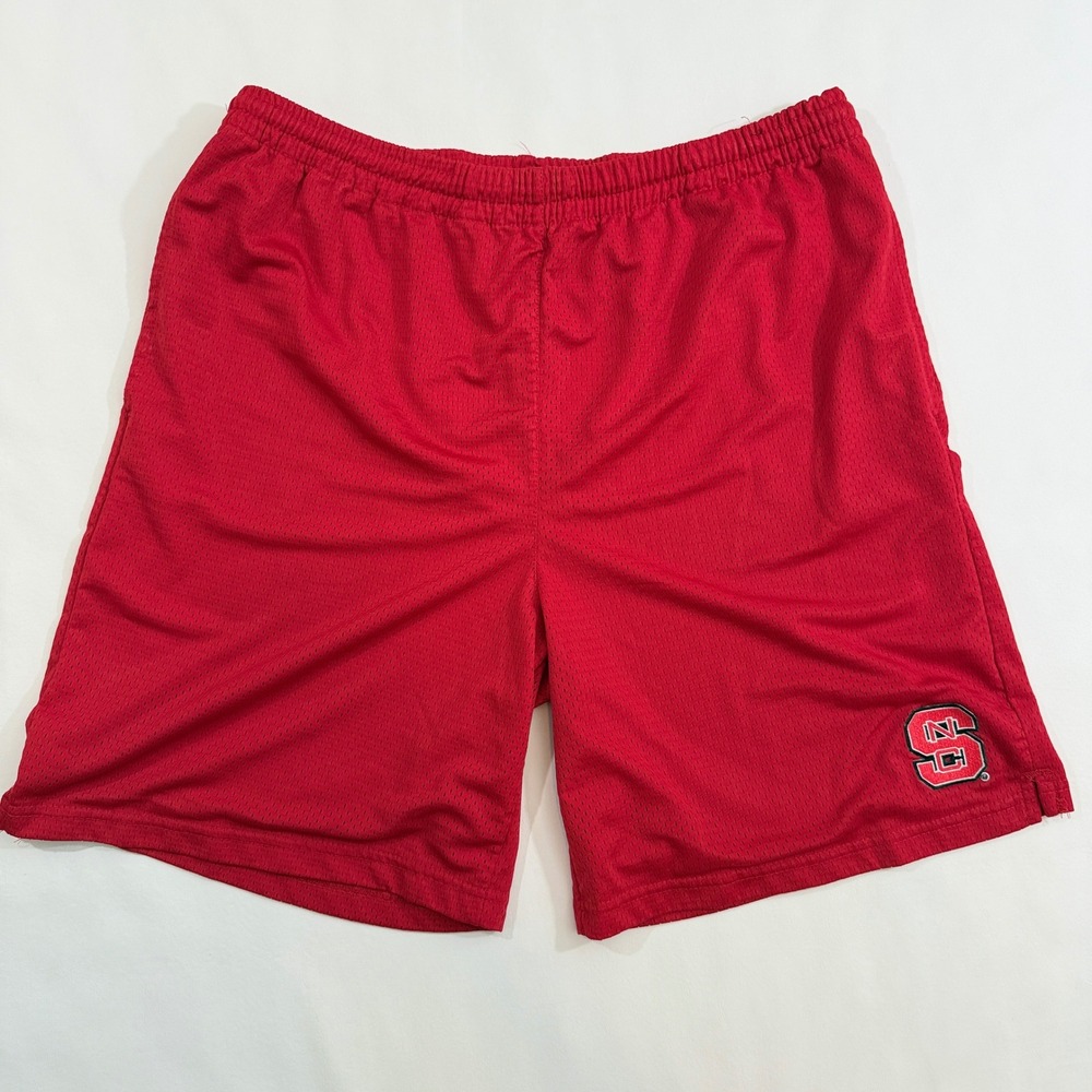 Y2K Pro Player NC State Wolfpack Shorts Men Large Red Good Mesh Athletic NCAA